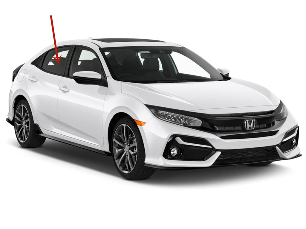 Passenger Right Side Rear Door Window Door Glass Compatible with Honda