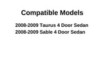 Driver Left Side Rear Door Window Door Glass Compatible with Ford Five Hundred 2005-2007 & Taurus 2008-2009/Mercury Montego 2005-2007 & Sable 2008-2009 4 Door Sedan Models