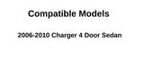 Passenger Right Side Front Door Window Door Glass Compatible with Dodge Charger 2006-2010 Models