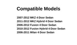 Tempered Passenger Right Side Rear Door Window Door Glass Compatible with Lincoln MKZ 2007-2012 / Ford Fusion 2006-2012 / Mercury Milan 2006-2011 Models