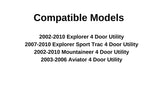 Driver Left Side Rear Door Window Door Glass Compatible with Mercury Mountaineer/Lincoln Aviator 2002-2010 Models