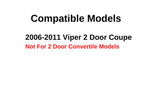 Driver Left Side Door Window Door Glass Compatible with Dodge Viper 2 Door Coupe 2006-2011 Models