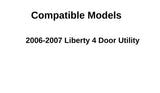With Bottom Hole Style Passenger Right Side Rear Door Window Door Glass Compatible with Jeep Liberty 2006-2007 Models