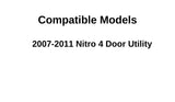 Passenger Right Side Rear Door Window Door Glass Compatible with Dodge Nitro 2007-2011 Models