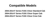 Heated Privacy Stationary Back Window Back Glass Compatible with Ford F150 Pickup 2004-2014 Models