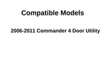 Heated W/ Hardware Back Tailgate Window Back Glass Compatible with Jeep Commander 2006-2011 Models