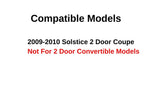 Driver Left Side Door Window Door Glass Compatible with Pontiac Solstice 2 Door Coupe 2009-2010 Models (Not Fit 2 Door Convertible Models)