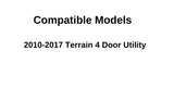 Driver Left Side Rear Door Window Door Glass Compatible with GMC Terrain 2010-2017 Models