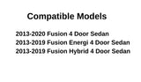 Passenger Right Side Rear Door Window Door Glass Compatible with Ford Fusion 4 Door Sedan 2013-2020 Models