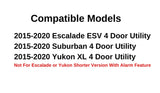 W/ Alarm Feature Driver Left Side Quarter Window Quarter Glass Compatible with GMC Yukon XL/Chevrolet Suburban 2015-2020 Models