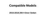 Passenger Right Side Front Door Window Door Glass Compatible with Chrysler 200 4 Door Sedan 2015-2018 Models