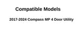 Driver Left Side Front Door Window Door Glass Compatible with Jeep Compass MP 2017-2022 Models