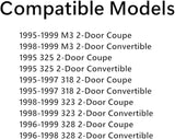 Driver Left Side Door Window Door Glass Compatible with BMW 3 Series M3, 328i 328is 323i 323is 351i 325is 318i 318is 2 Door Coupe/Convertible 1995-1999 Models
