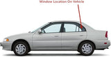 Driver Left Side Rear Vent Glass Vent Window Compatible with Mitsubishi Mirage 4 Door Sedan 1997-2001 Models