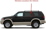 Driver Left Side Rear Vent Window Vent Glass Compatible with Mitsubishi Montero Sport 1997-2007 Models