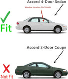 Passenger Right Side Front Door Window Door Glass Compatible with Honda Accord 4 Door Sedan 1998-2002 Models