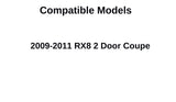 Passenger Right Side Front Door Window Door Glass Compatible with Mazda RX8 2009-2011 Models