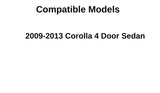 Driver Left Side Front Door Window Door Glass Compatible with Toyota Corolla 4 Door Sedan 2009-2013 USA Built Models