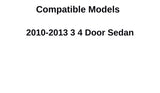 Driver Left Side Rear Vent Window Vent Glass Compatible with Mazda 3 4 Door Sedan 2010-2013 Models