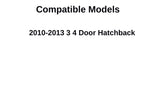 Heated Back Window Back Glass Compatible with Mazda 3 4 Door Hatchback 2010-2013 Models