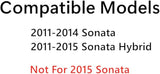 Driver Left Side Rear Door Window Door Glass Compatible with Hyundai Sonata 2011-2014 Models / Sonata Hybrid 2011-2015 Models