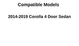 Driver Left Side Rear Door Window Door Glass Compatible with Toyota Corolla 4 Door Sedan 2014-2019 Models