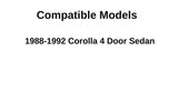 Driver Left Side Rear Vent Window Vent Glass Compatible with Toyota Corolla 4 Door Sedan 1988-1992 Models