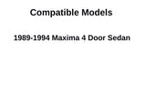 Passenger Right Side Front Door Window Door Glass Compatible with Nissan Maxima 4 Door Sedan 1989-1994 Models