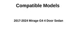 Driver Left Side Front Door Window Door Glass Compatible with Mitsubishi Mirage G4 4 Door Sedan 2017-2024 Models