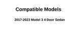 Black Moulding Style Passenger Right Side Rear Quarter Window Quarter Glass Compatible with Tesla Model 3 2017-2023 Models