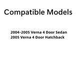Passenger Right Side Rear Door Window Door Glass Compatible with Dodge Verna 4 Door Sedan 2004-2005 Models