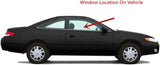 Clips Included Tempered Passenger Right Side Door Window Door Glass Compatible with Toyota Solara 1999-2003 Models