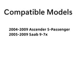 Driver Left Side Rear Door Window Door Glass Compatible with Saab 9-7x 2005-2009 Models/Isuzu Ascender 5 Passenger 2004-2009 Models