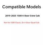 OEM Driver Left Side Rear Door Window Door Glass Compatible with Ram Pickup 4 Door Crew Cab 2019-2025 Models (Not For 1500Classic)