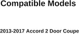 Passenger Right Side Door Window Door Glass Compatible with Honda Accord 2 Door Coupe 2013-2017 Models