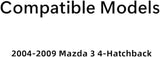 Heated Back Window Back Glass Compatible with Mazda 3 4 Door Hatchback 2004-2009 Models