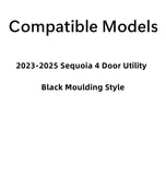 Black Moulding Driver Left Side Quarter Window Quarter Glass Compatible with Toyota Sequoia 2023-2025 Models