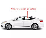 Tempered Driver Left Side Rear Door Window Glass Compatible with Hyundai Azera 2012-2017 Models
