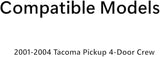 Passenger Right Side Rear Door Window Door Glass Compatible with Toyota Tacoma Pickup 4 Door Crew Cab 2001-2004