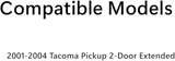 Driver Left Side Rear Quarter Window Quarter Glass Compatible with Toyota Tacoma Pickup 2 Door Extended Cab 2001-2004 Models