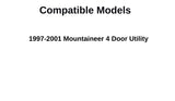 Passenger Right Side Rear Door Window Door Glass Compatible with Mercury Mountaineer 1997-2001 Models