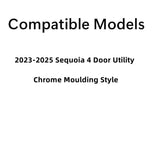 Chrome Moulding Driver Left Side Quarter Window Quarter Glass Compatible with Toyota Sequoia 2023-2025 Models
