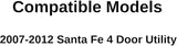 Driver Left Side Front Door Window Door Glass Compatible with Hyundai Santa Fe 2007-2012 Models
