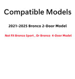 Tempered Passenger Right Side Quarter Window Quarter Glass Compatible with Ford Bronco 2021-2025 2-Door Models (Not For 4-Door Models)