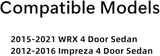 Driver Left Side Rear Door Window Door Glass Compatible with Subaru Impreza 2012-2016 / WRX 4 Door Sedan 2015-2020 Models