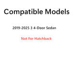 Heated Rear Back Window Back Glass Compatible with Mazda 3 4-Door Sedan 2019-2025 Models (Not For Hatchback)