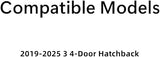 Tempered Passenger Right Side Front Door Window Door Glass Compatible with Mazda 3 4 Door Hatchback 2019-2025 Models