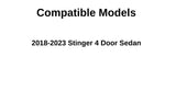 Tempered Passenger Right Side Rear Door Window Door Glass Compatible with Kia Stinger 2018-2023 Models