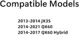 Driver Left Side Rear Door Window Door Glass Compatible with Infiniti QX60 2014-2021 / JX35 2013-2014 Models
