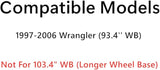 Driver Left Side Rear Quarter Window Quarter Glass Compatible with Jeep Wrangler 93.4'' WB Short Wheel Bass 1987-2006 Models